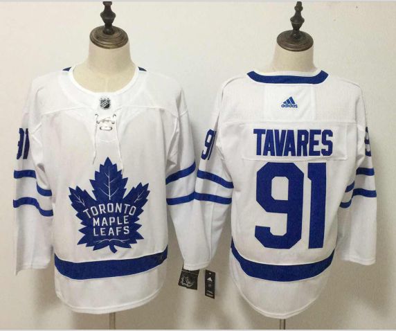 Men Toronto Maple Leafs #91 Tavares White Adidas Hockey Stitched NHL Jerseys->more ncaa teams->NCAA Jersey